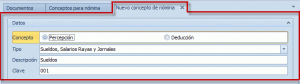 Catálogo de conceptos de nómina
