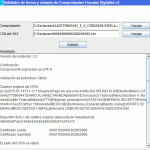 Resultado de la validación en el SAT