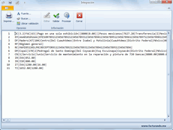 Editor del archivo de integración utilizado al momento de la generación de los comprobantes.