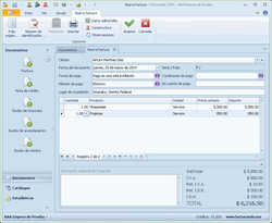 Podrás llevar a cabo la captura de los datos que conformará la factura de un hotel.
