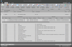 Muestra el acumulado de todos los movimientos realizados a los empleados, agrupados por concepto, así como la equivalencia de claves SAT - Empresa.